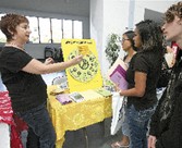 Ms. Caki Kennedy with students